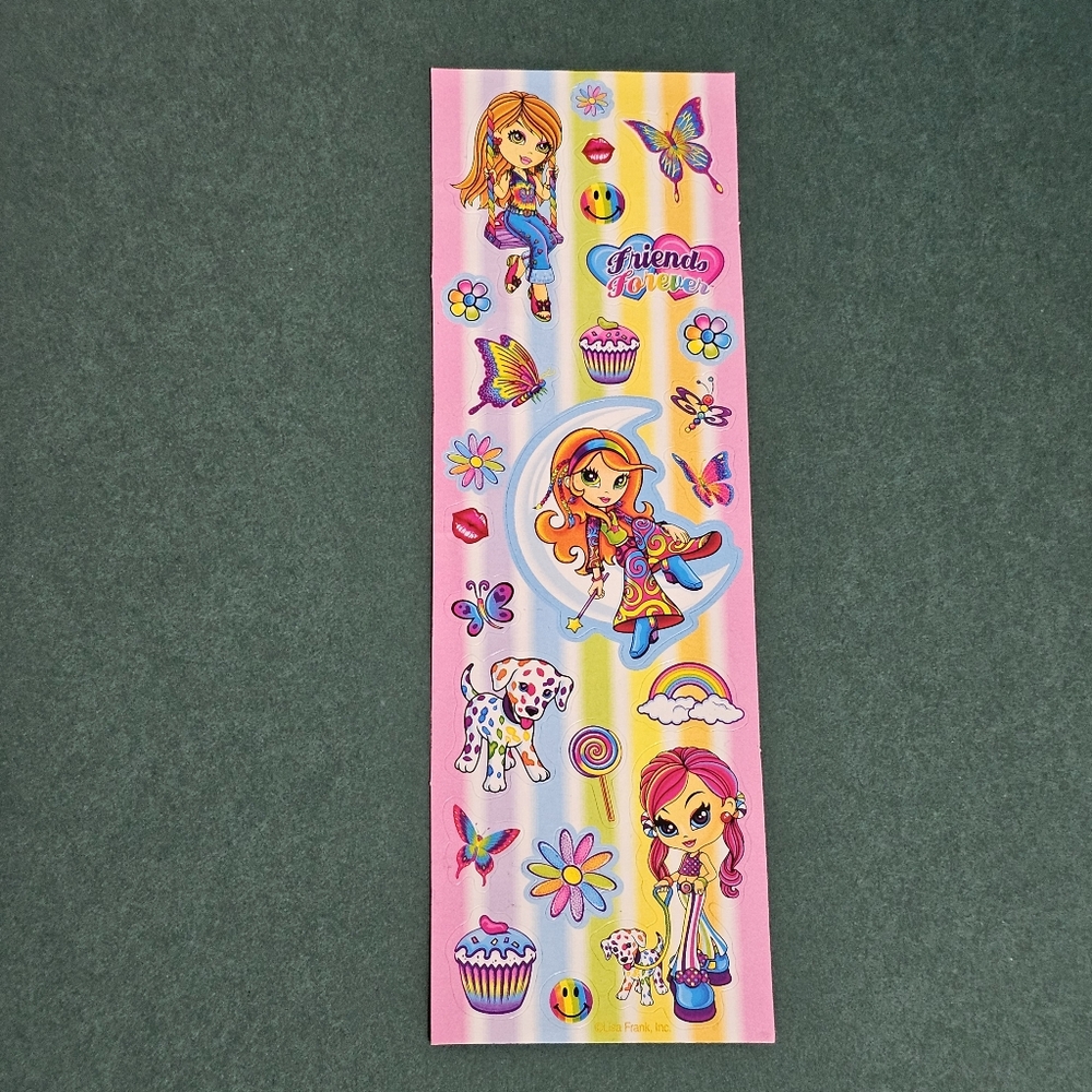 Lisa Frank Friends Forever Sticker Strip - 24 Stickers